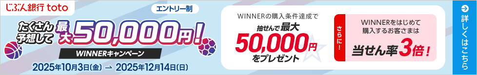 WINNERキャンペーン実施中!