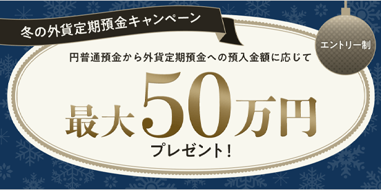 冬の外貨定期預金キャンペーン