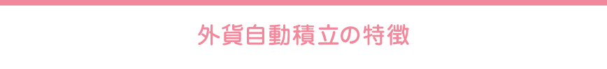 外貨自動積立の特徴