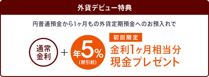 外貨デビュー特典
