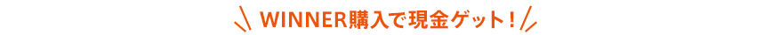 WINNER購入で現金ゲット！