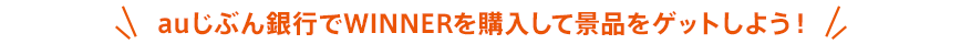 auじぶん銀行でWINNERを購入して景品をゲットしよう！