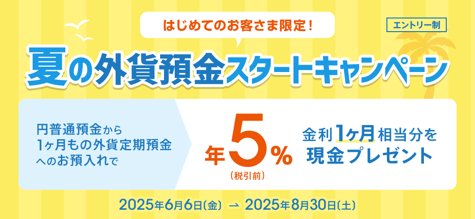 夏の外貨預金スタートキャンペーン