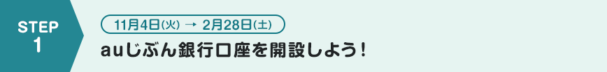 auじぶん銀行口座を開設しよう！